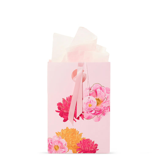 Pink Peony Floral Gift Bag IGZK