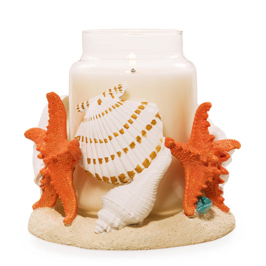 Seashell Jar Candle Holder IOB5