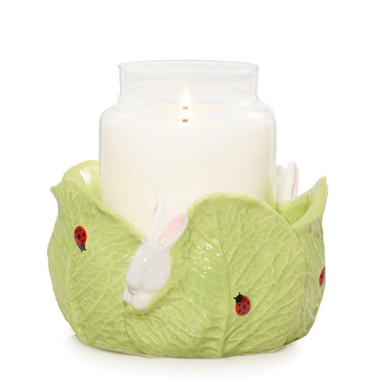 Ceramic Easter Bunny Jar Candle Holder E3WV