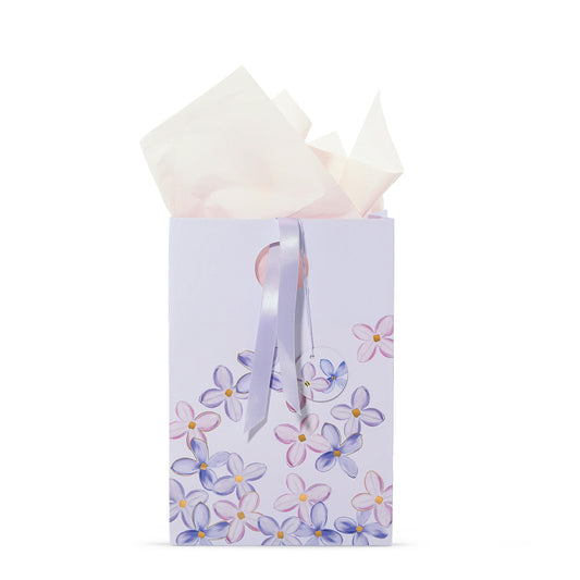Purple Lilac Floral Gift Bag Q3K2
