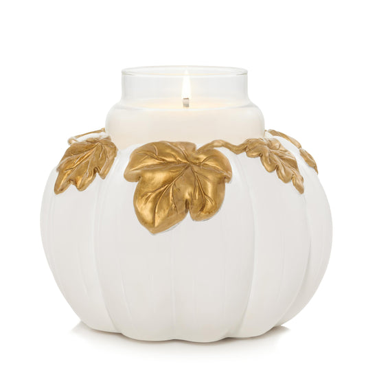 White Pumpkin Resin Holder N6DM